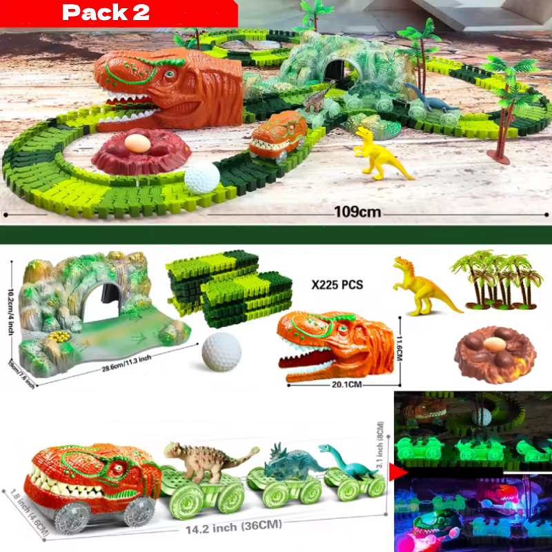 Dinosaurier-Rennstrecke für Elektroautos