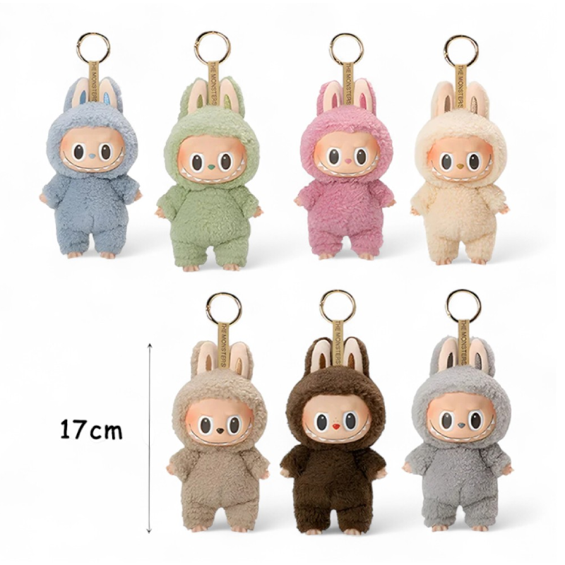 Labubu Schlüsselanhänger Plüsch-Überraschungsbox – Aufregende Macaron-Edition