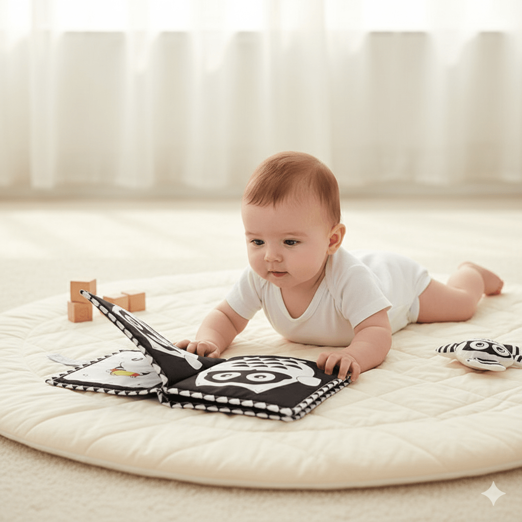 Livre Sensoriel Montessori en Tissu pour bébé