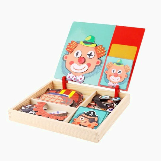 Montessori Magnetpuzzle aus Holz
